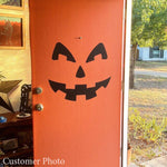 Jack-o-lantern Door Decal | Scary Face | Halloween Wall Sticker