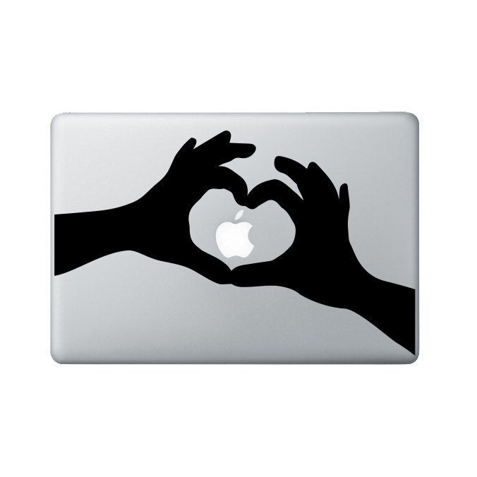 Hand Heart Laptop and Tablet Decal | Sticker