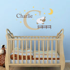 Personalized Sheep Decal Set. Nursery Decor. Farm theme.