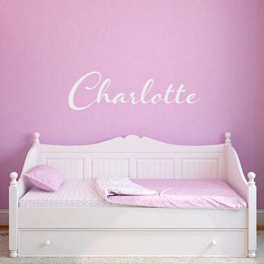 Girl Name Decal. Personalized Script Decal. Bedroom Decor.