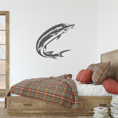 Sturgeon Wall Decal. Fisherman Gift. Fishing Decor. Wisconsin Lake.