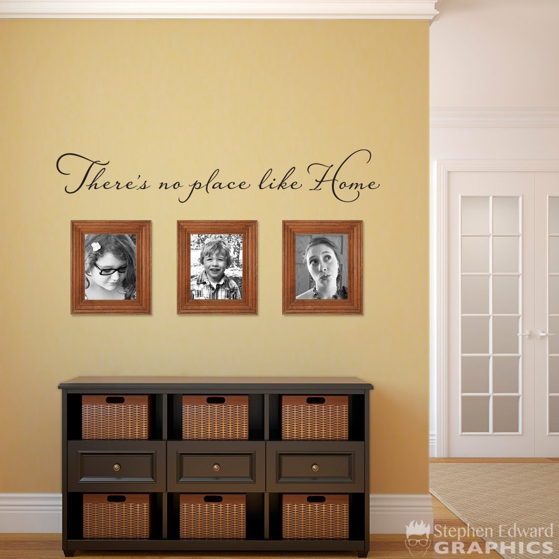 There's no place like Home Decal. Wizard of Oz quote.