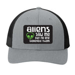 Aliens Saw Me but Nobody Believed Them | Men's Trucker Cap | Mesh Hat | Alien Hat | Funny UFO Hat | Unisex | Funny Hat | Gift for Men