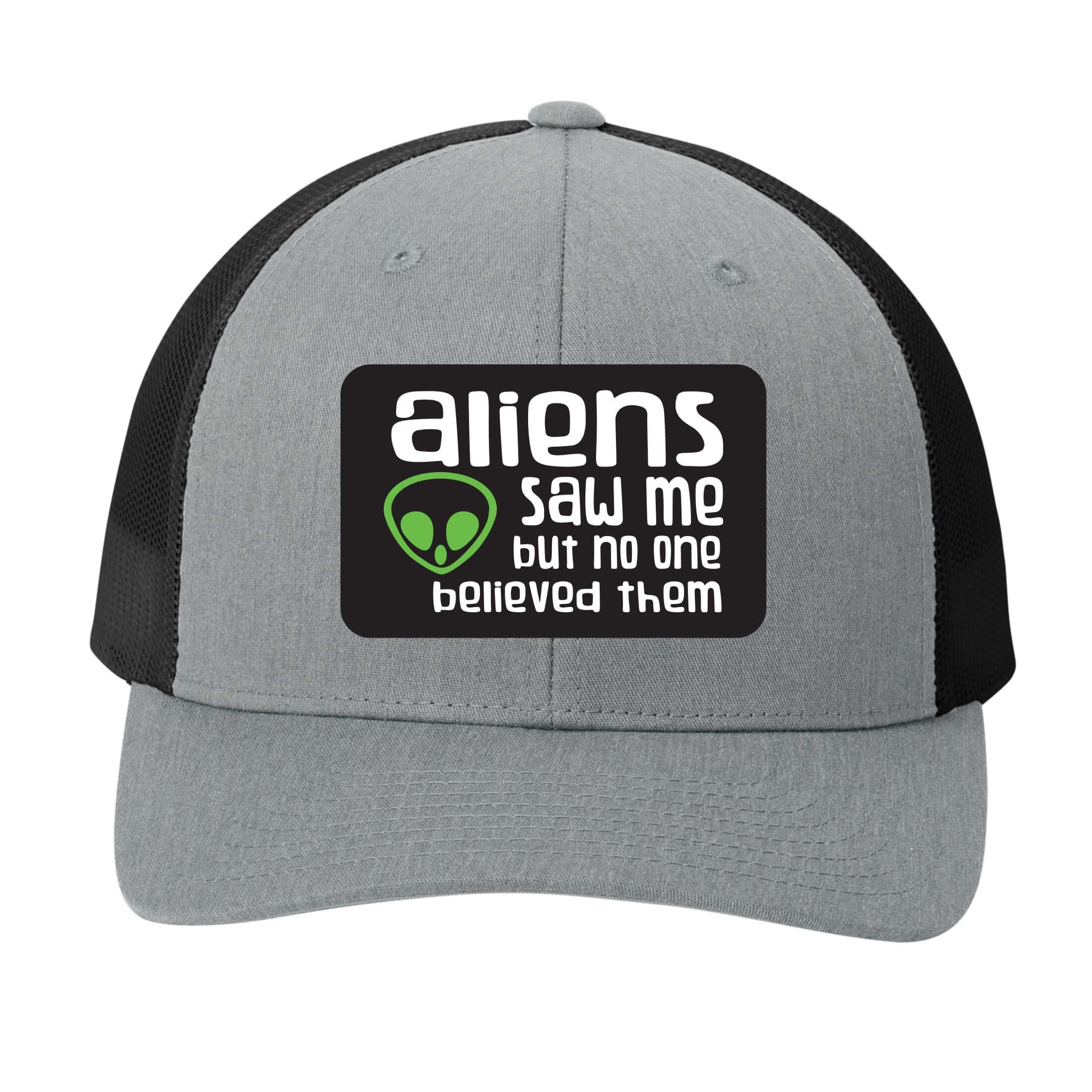 Aliens Saw Me but Nobody Believed Them | Men's Trucker Cap | Mesh Hat | Alien Hat | Funny UFO Hat | Unisex | Funny Hat | Gift for Men