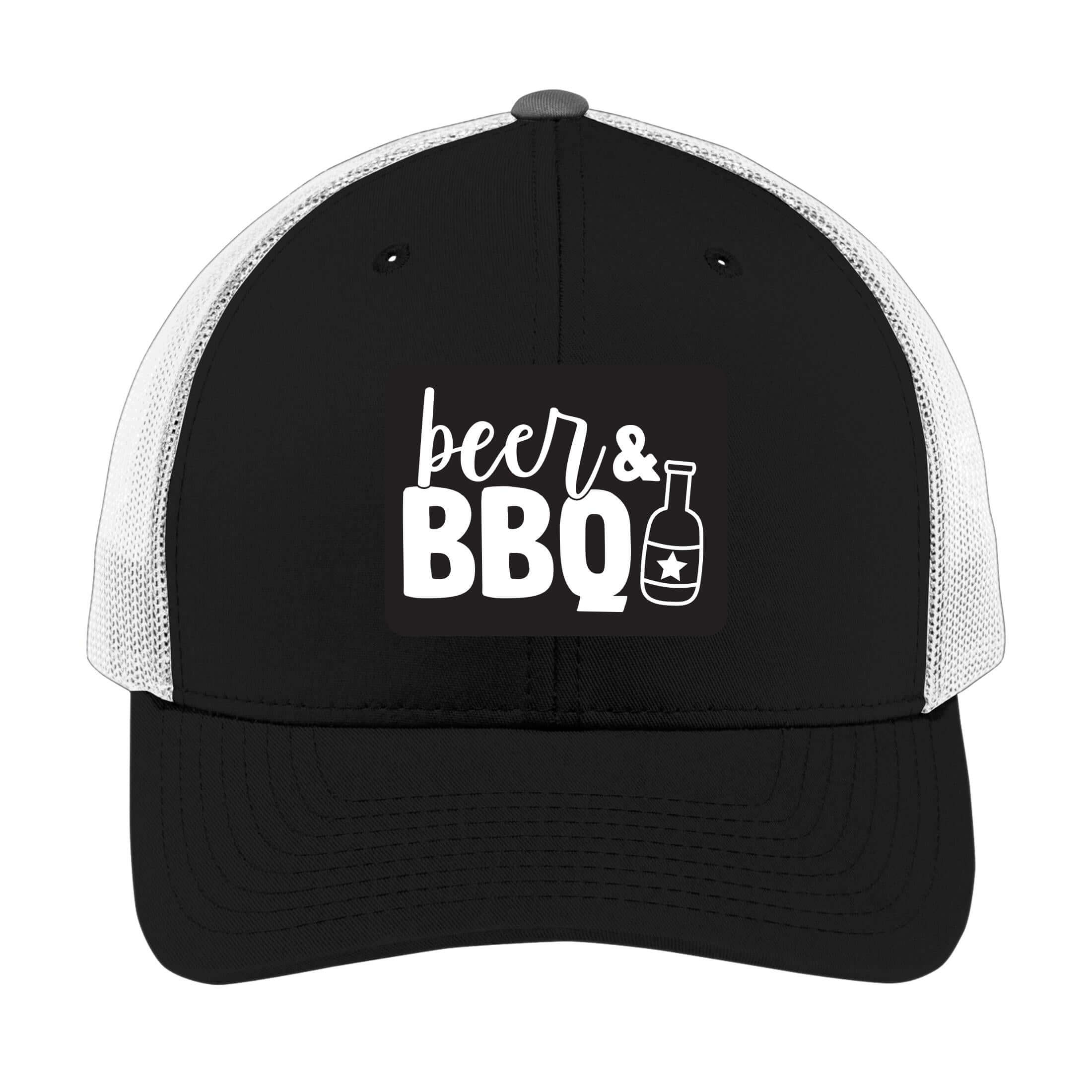 Beer & BBQ | Men's Trucker Cap | Mesh Hat | Nerd Hat | Drinking Hat | Unisex | Funny Hat