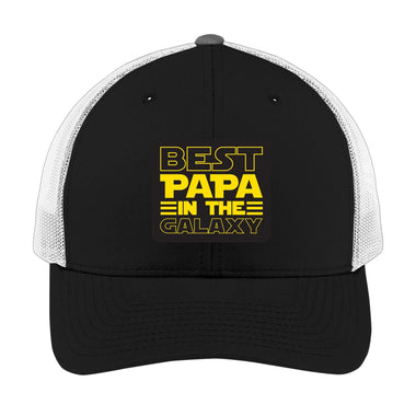 Best Papa in the Galaxy | Men's Trucker Cap | Mesh Hat | Nerd Hat | Father Day Gift | Grandpa Hat | Funny Hat