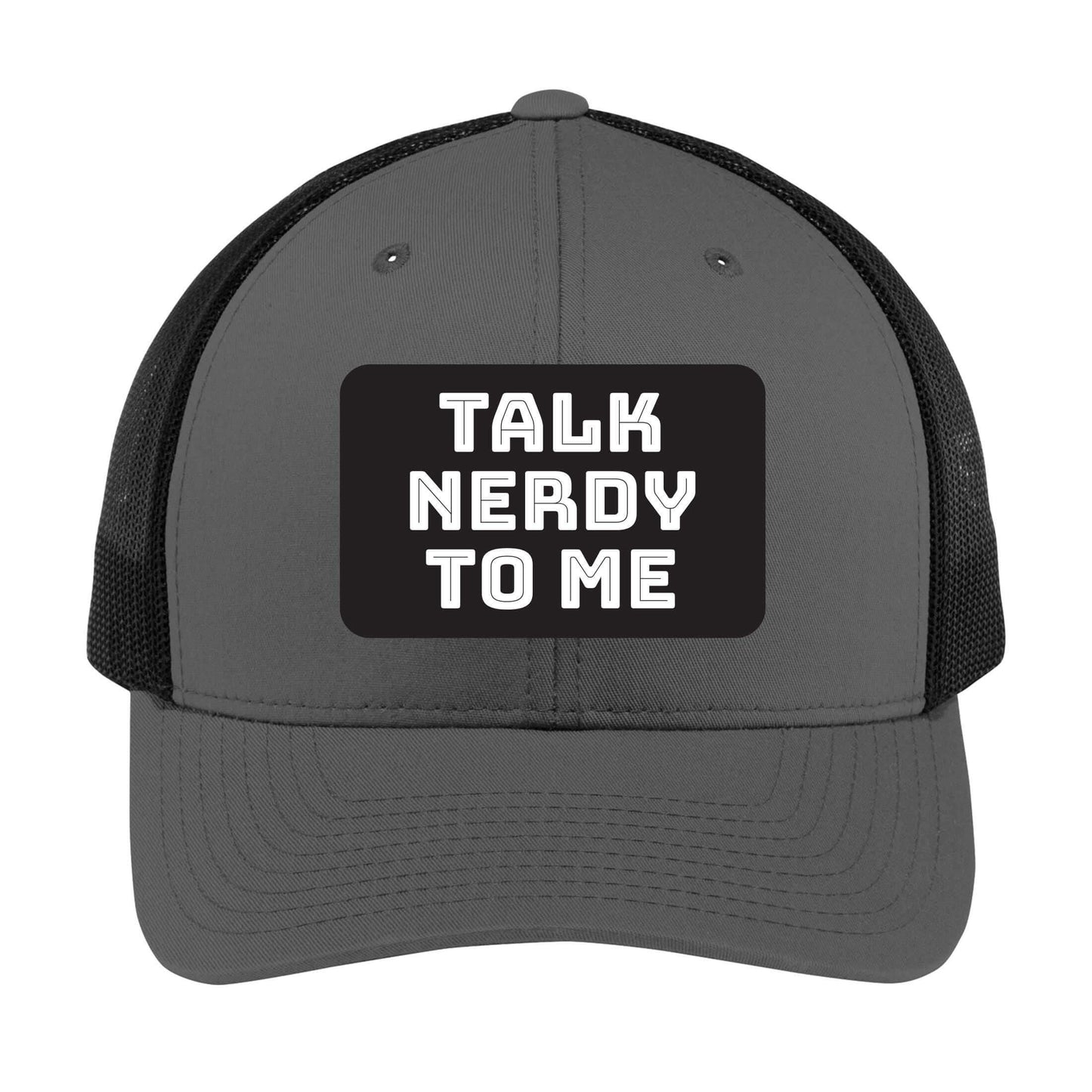 Talk Nerdy to Me | Men's Trucker Cap | Mesh Hat | Nerd Hat | Sarcastic Hat | Unisex | Funny Hat