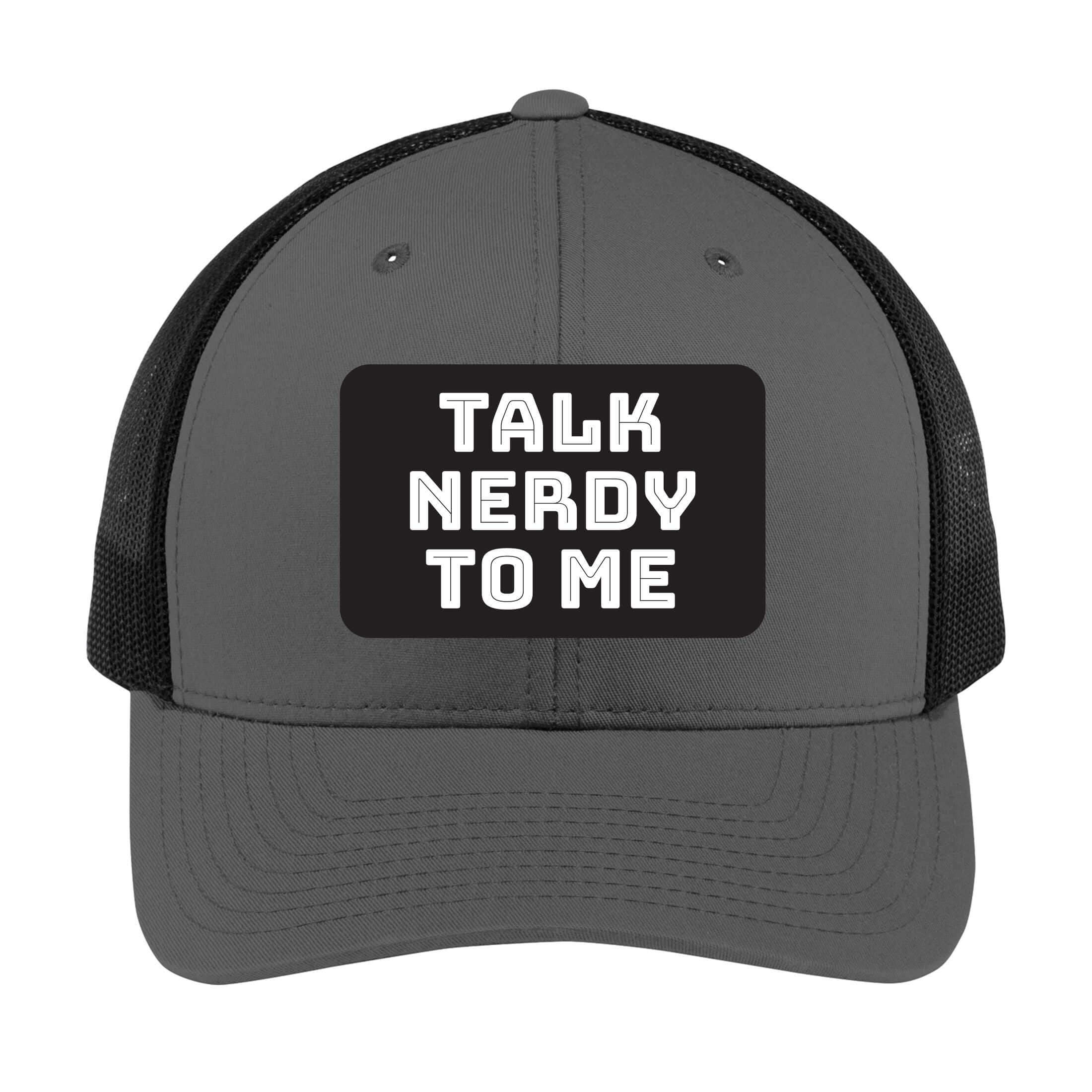 Talk Nerdy to Me | Men's Trucker Cap | Mesh Hat | Nerd Hat | Sarcastic Hat | Unisex | Funny Hat