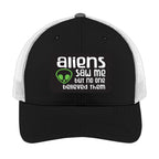 Aliens Saw Me but Nobody Believed Them | Men's Trucker Cap | Mesh Hat | Alien Hat | Funny UFO Hat | Unisex | Funny Hat | Gift for Men