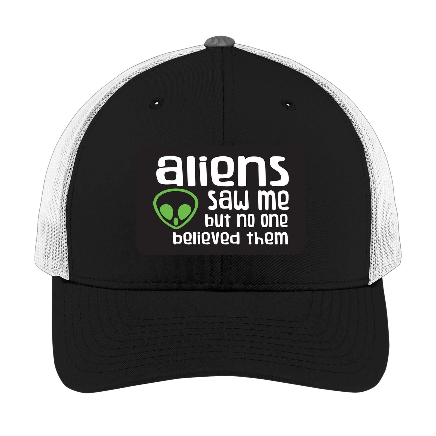 Aliens Saw Me but Nobody Believed Them | Men's Trucker Cap | Mesh Hat | Alien Hat | Funny UFO Hat | Unisex | Funny Hat | Gift for Men