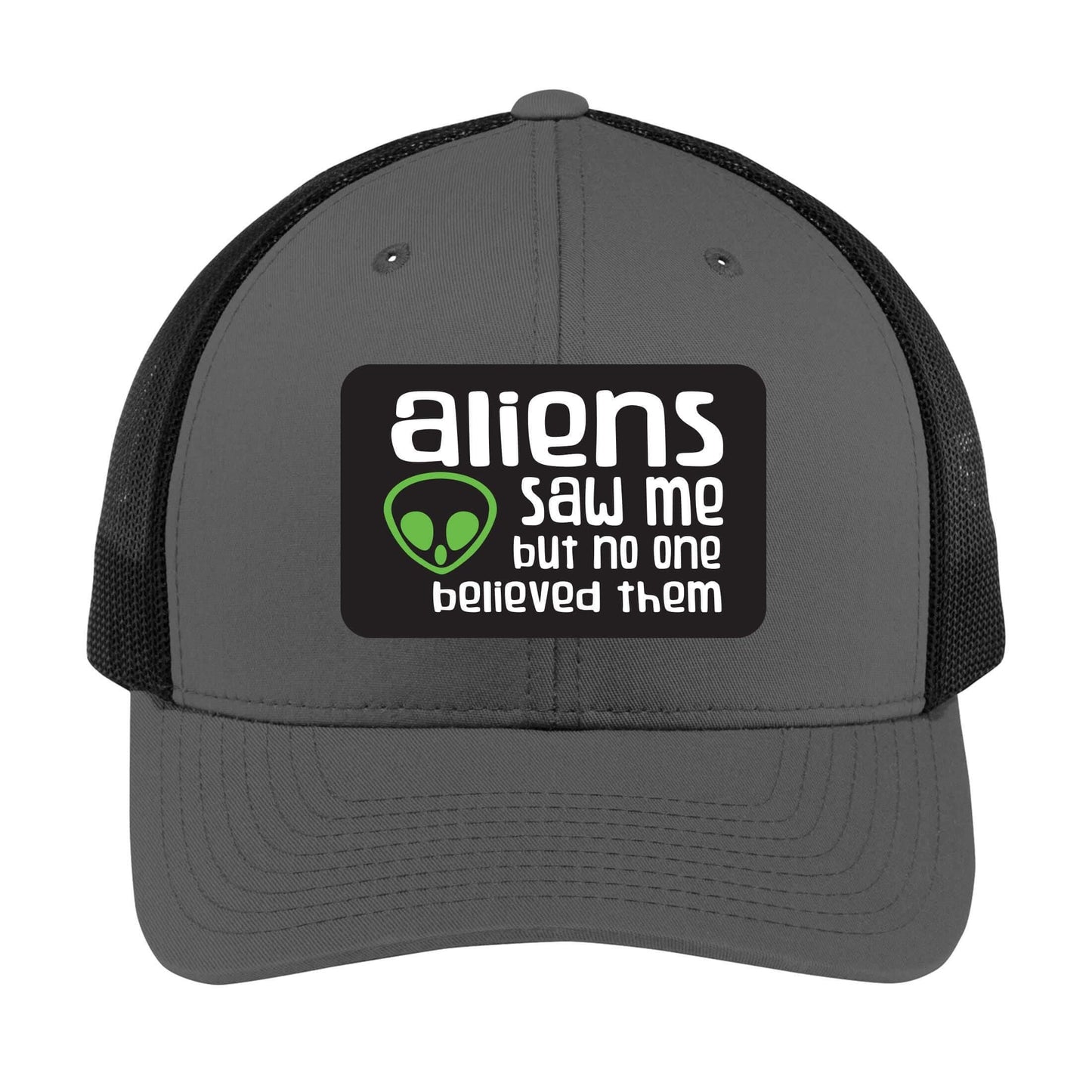 Aliens Saw Me but Nobody Believed Them | Men's Trucker Cap | Mesh Hat | Alien Hat | Funny UFO Hat | Unisex | Funny Hat | Gift for Men