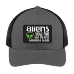 Aliens Saw Me but Nobody Believed Them | Men's Trucker Cap | Mesh Hat | Alien Hat | Funny UFO Hat | Unisex | Funny Hat | Gift for Men