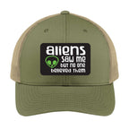 Aliens Saw Me but Nobody Believed Them | Men's Trucker Cap | Mesh Hat | Alien Hat | Funny UFO Hat | Unisex | Funny Hat | Gift for Men
