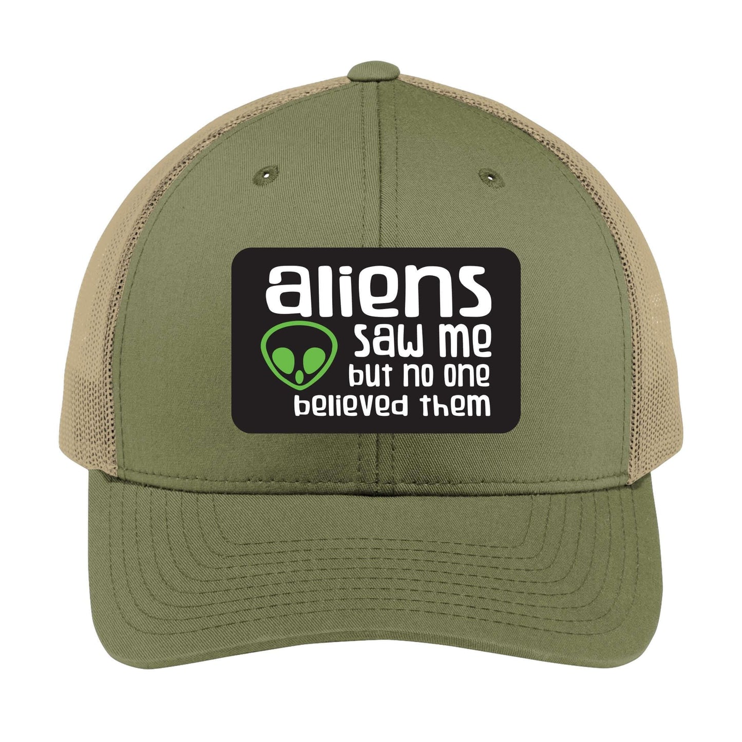 Aliens Saw Me but Nobody Believed Them | Men's Trucker Cap | Mesh Hat | Alien Hat | Funny UFO Hat | Unisex | Funny Hat | Gift for Men