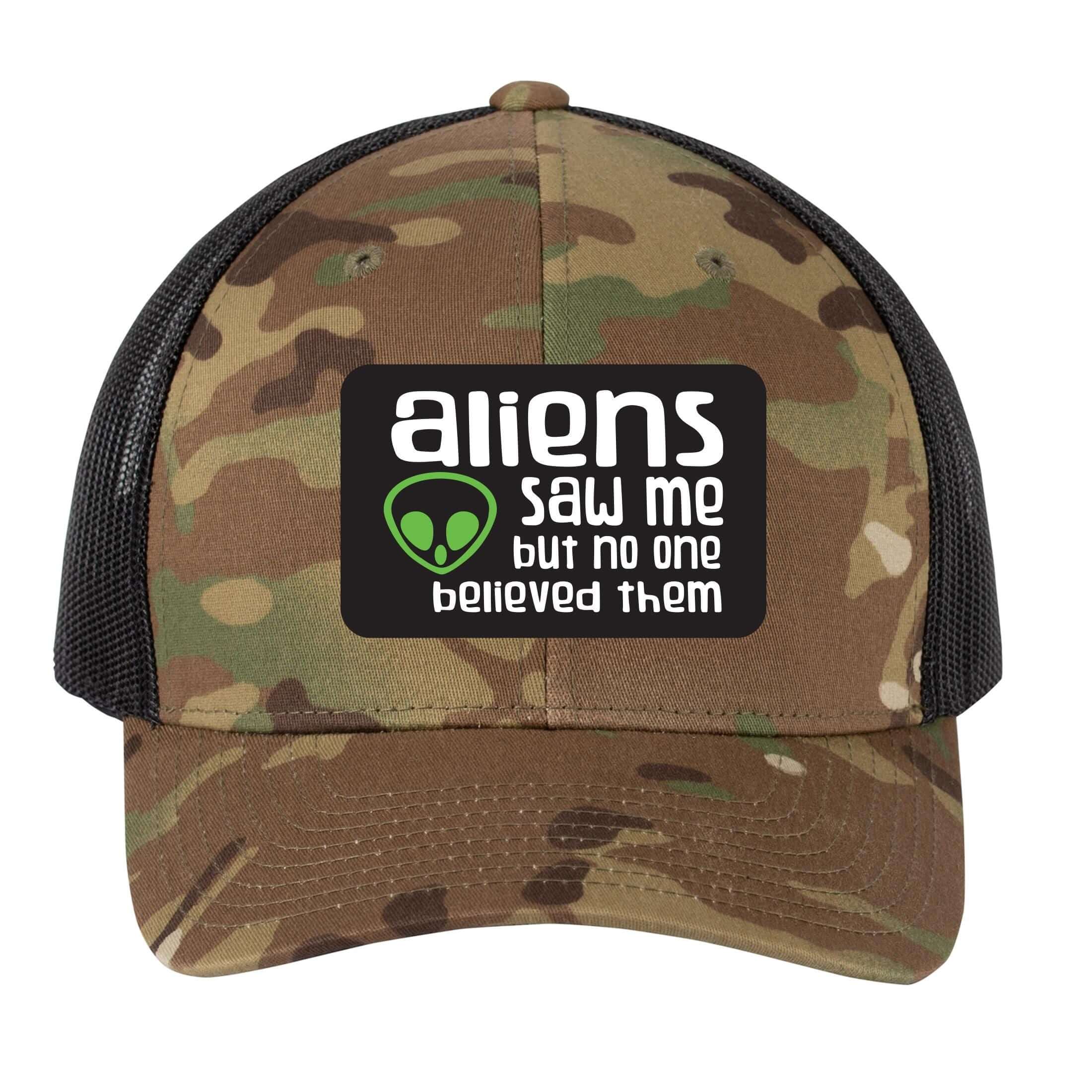 Aliens Saw Me but Nobody Believed Them | Men's Trucker Cap | Mesh Hat | Alien Hat | Funny UFO Hat | Unisex | Funny Hat | Gift for Men