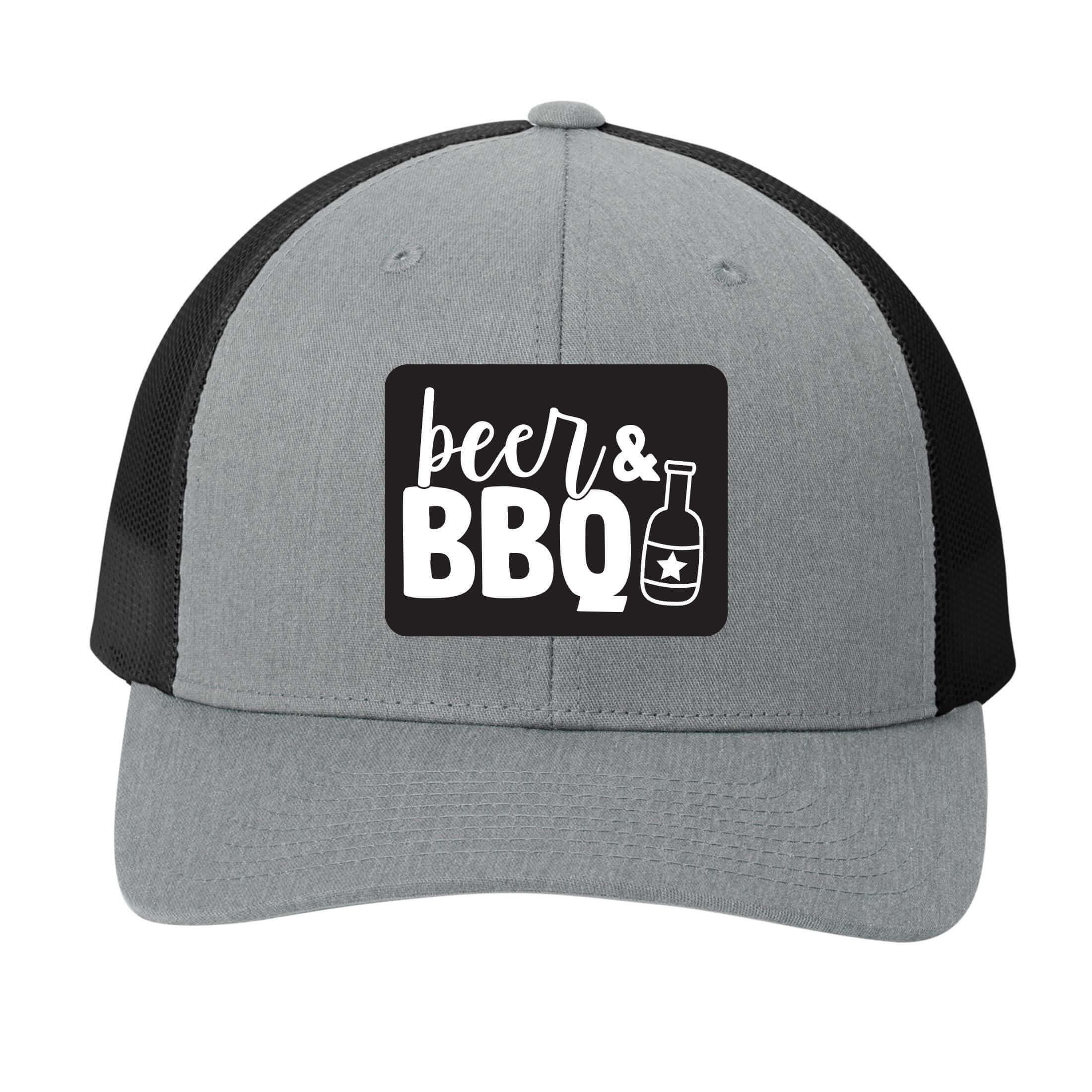 Beer & BBQ | Men's Trucker Cap | Mesh Hat | Nerd Hat | Drinking Hat | Unisex | Funny Hat