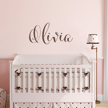 Personalized Name Decal - Girls Name Script Decal - Custom Name Wall Art - Version 1