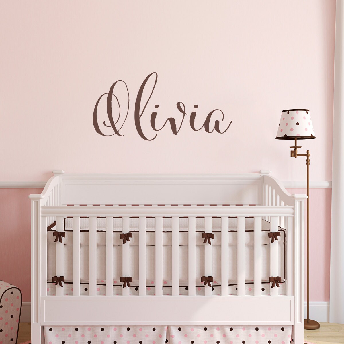 Personalized Name Decal - Girls Name Script Decal - Custom Name Wall Art - Version 1
