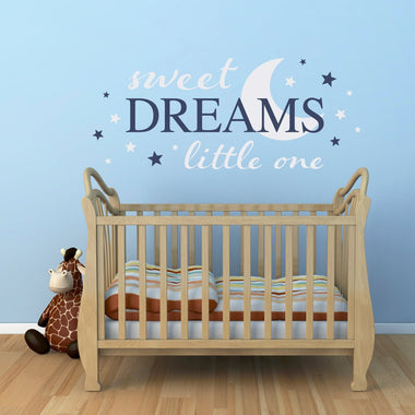 Sweet Dreams little one Wall Decal. Nursery Decor.
