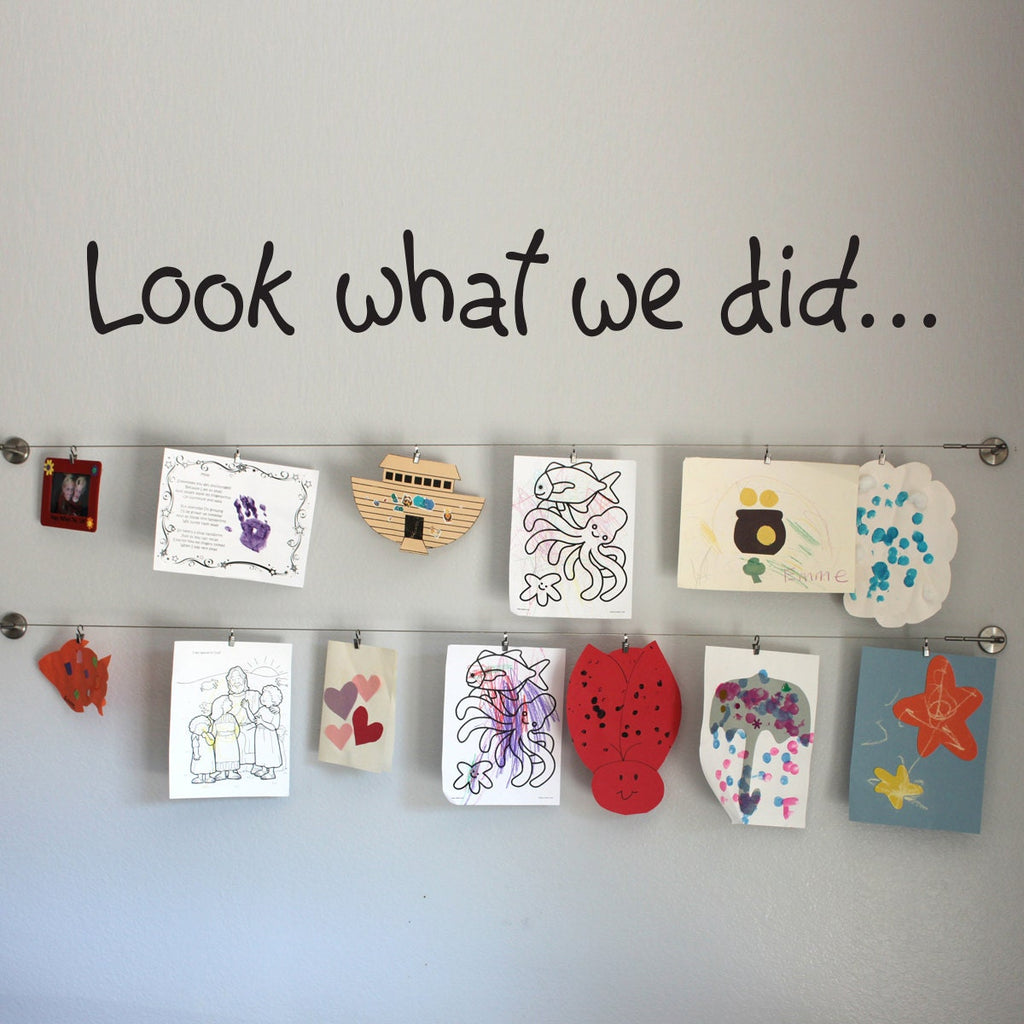 Look what we did Wall Sticker | Children Artwork Display Vinyl Decal ...