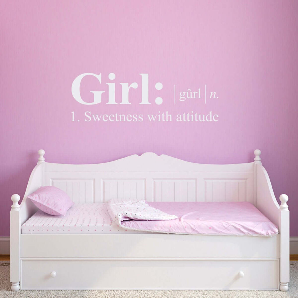 Girl Definition Wall Decal - Dictionary definition Decal - Girl Bedroom Wall Decal - Large
