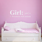 Girl Definition Wall Decal - Dictionary definition Decal - Girl Bedroom Wall Decal - Large