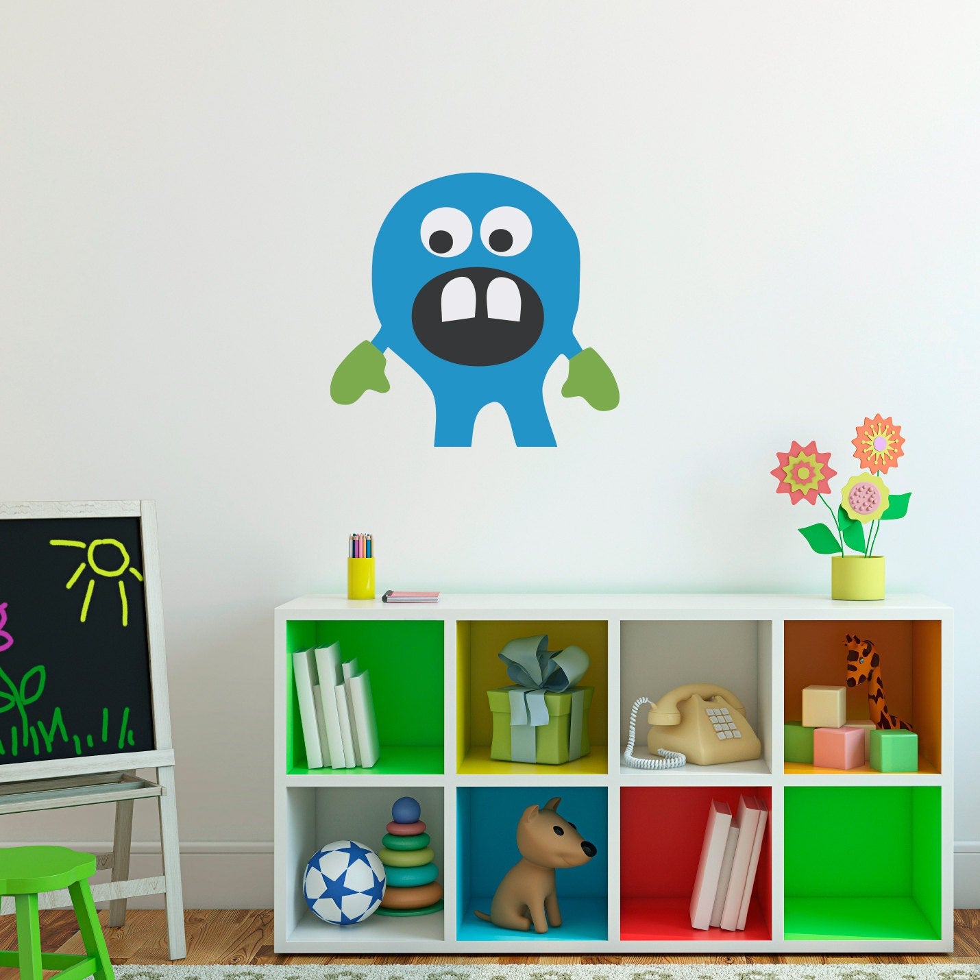 Monster Wall Decal - Monster Wall Art - Children Wall Decals - Printed Wall Sticker - 2