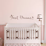 Tweet Dreams Decal - Dream Wall Sticker - Nursery Wall Art