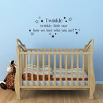 Twinkle twinkle Wall Decal - Twinkle twinkle little star how we love who you are - Children Wall Sticker - Large