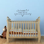 Twinkle twinkle Wall Sticker - Twinkle twinkle little star how we love who you are - Children Wall Decal - Medium