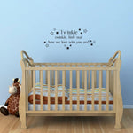Twinkle twinkle Wall Sticker - Twinkle twinkle little star how we love who you are - Children Wall Decal - Medium