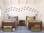 Pawprint Decal Set - Child's Bedroom Decor - Paw Prints Set of 25 - Pet Decor - Medium Size