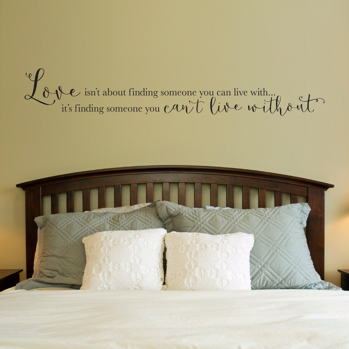 Love Decal | Can't live without Quote | Couple Bedroom Decal | Love Wall Vinyl