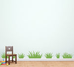 Grass Wall Decal - Set of 7 Grass Patches - Children Wall Decal - Coordinating decal set for Tree Decal - Ver. 2