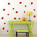 Ladybug Wall Decal - Set of 17 ladybugs - Ladybirds Wall Sticker