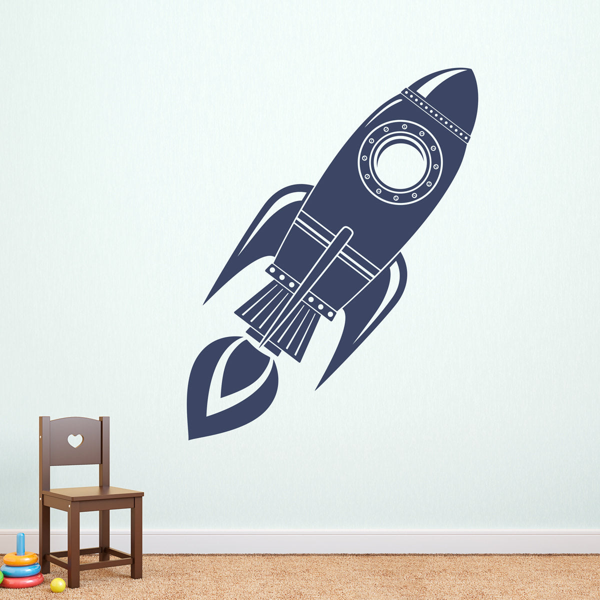 Rocket Wall Decal | Rocket Ship Decor | Boy Bedroom Vinyl | Space Wall Sticker