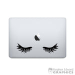 Eyelashes Laptop Sticker - Girl MacBook Decal - Eyelash Sticker Art