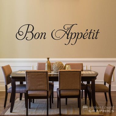 Bon Appetit Wall Decal | Kitchen Decor | Dining Room Decal | Ver. 2