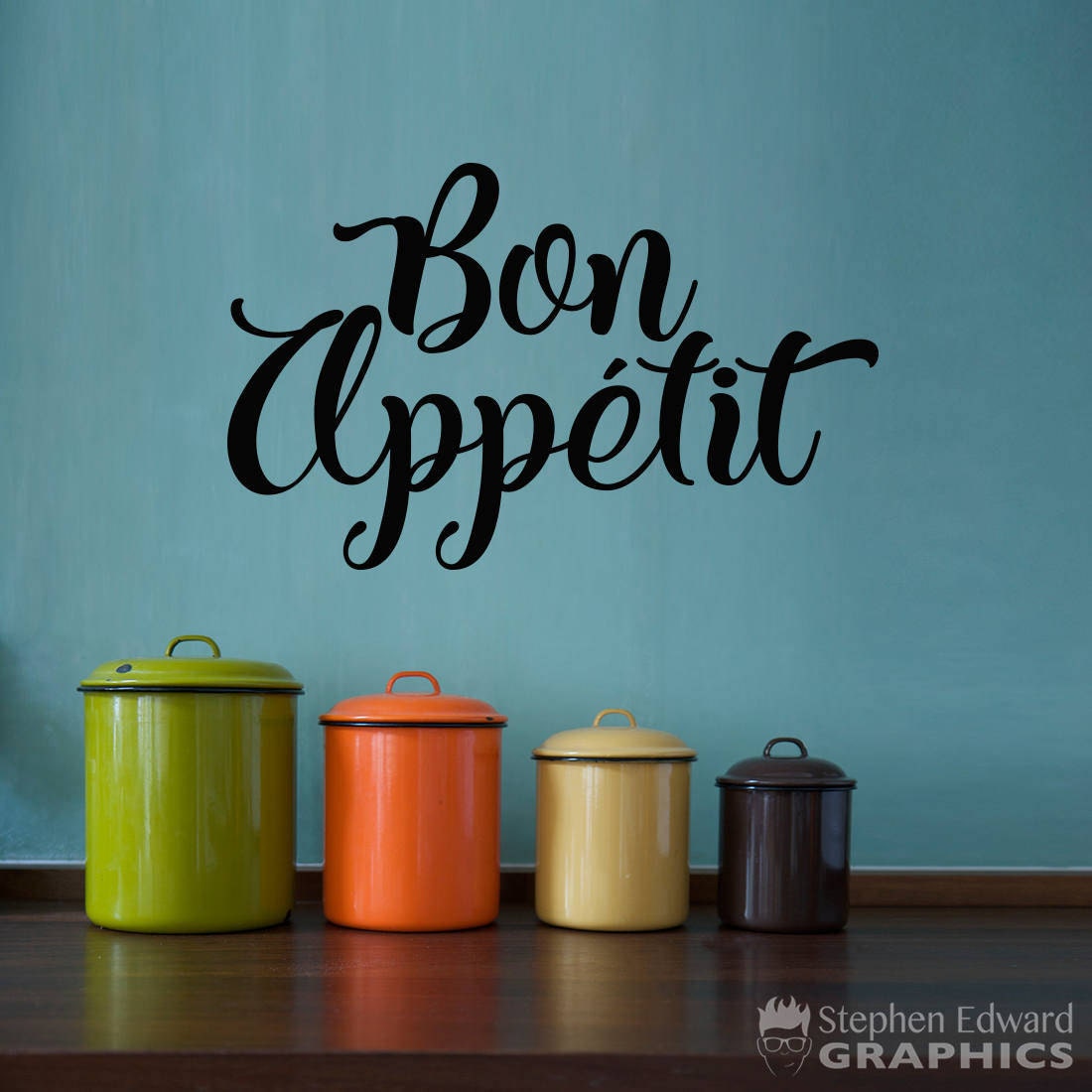 Bon Appetit Decal | Kitchen Wall Art | Dining Room Decor | Ver. 3