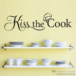 Kiss the Cook Decal | Kitchen Decor | Chef Wall Vinyl