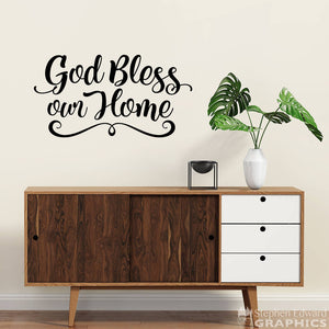 God Bless our Home decal | Home Decor | God Bless Vinyl Decal