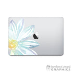 Watercolor Flower Laptop Decal - Watercolor MacBook Sticker - Original Flower Watercolor Painting