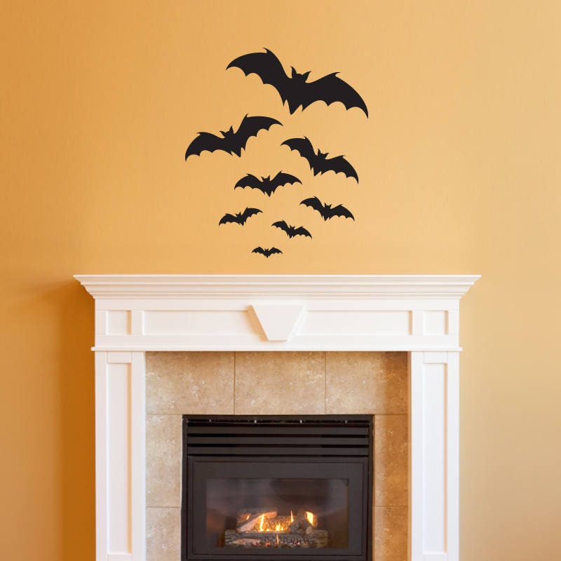 Bats Wall Decal | Halloween Vinyl Decor | Bat Stickers