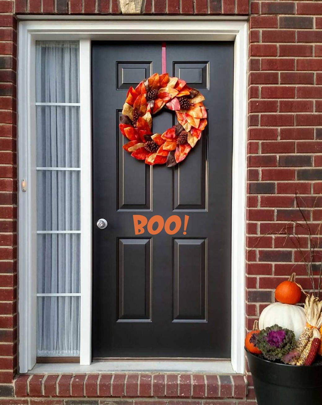 Boo! Door Decal | Halloween Door Sticker