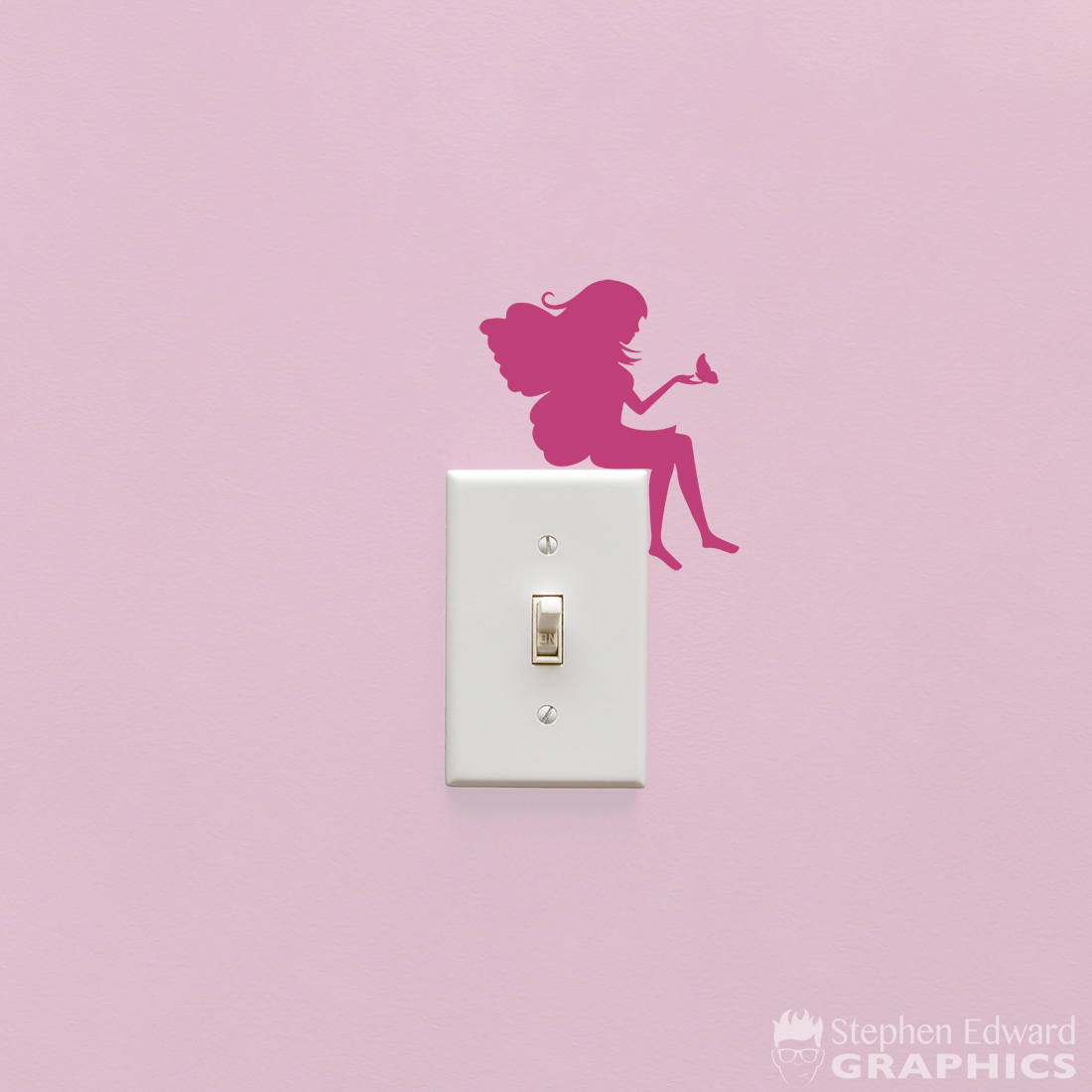 Fairy Light Switch Decal - Lightswitch Faerie Decal - Light Switch Cover decor