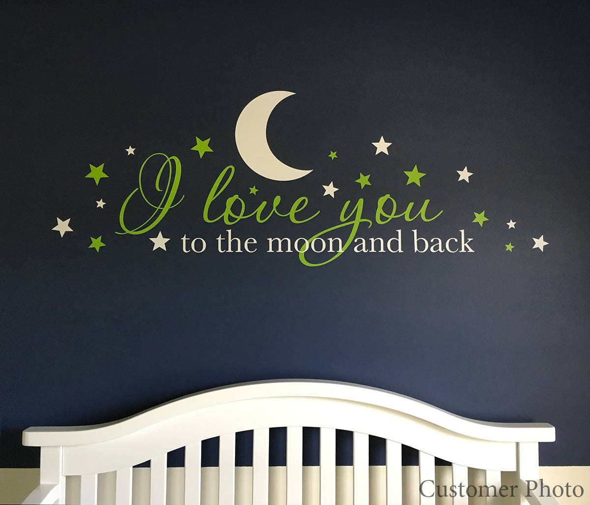I love you to the moon and back Decal - Baby Decal - Nursery Wall Decor