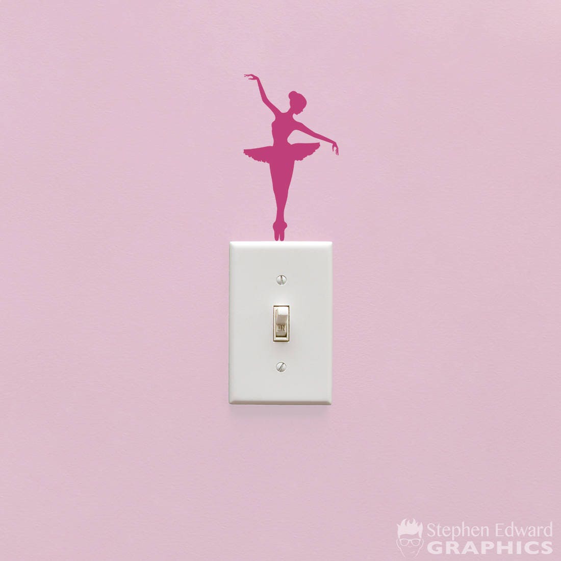 Ballerina Light Switch Decal - Lightswitch Ballet Decal - Light Switch Cover decor