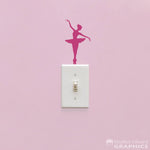 Ballerina Light Switch Decal - Lightswitch Ballet Decal - Light Switch Cover decor