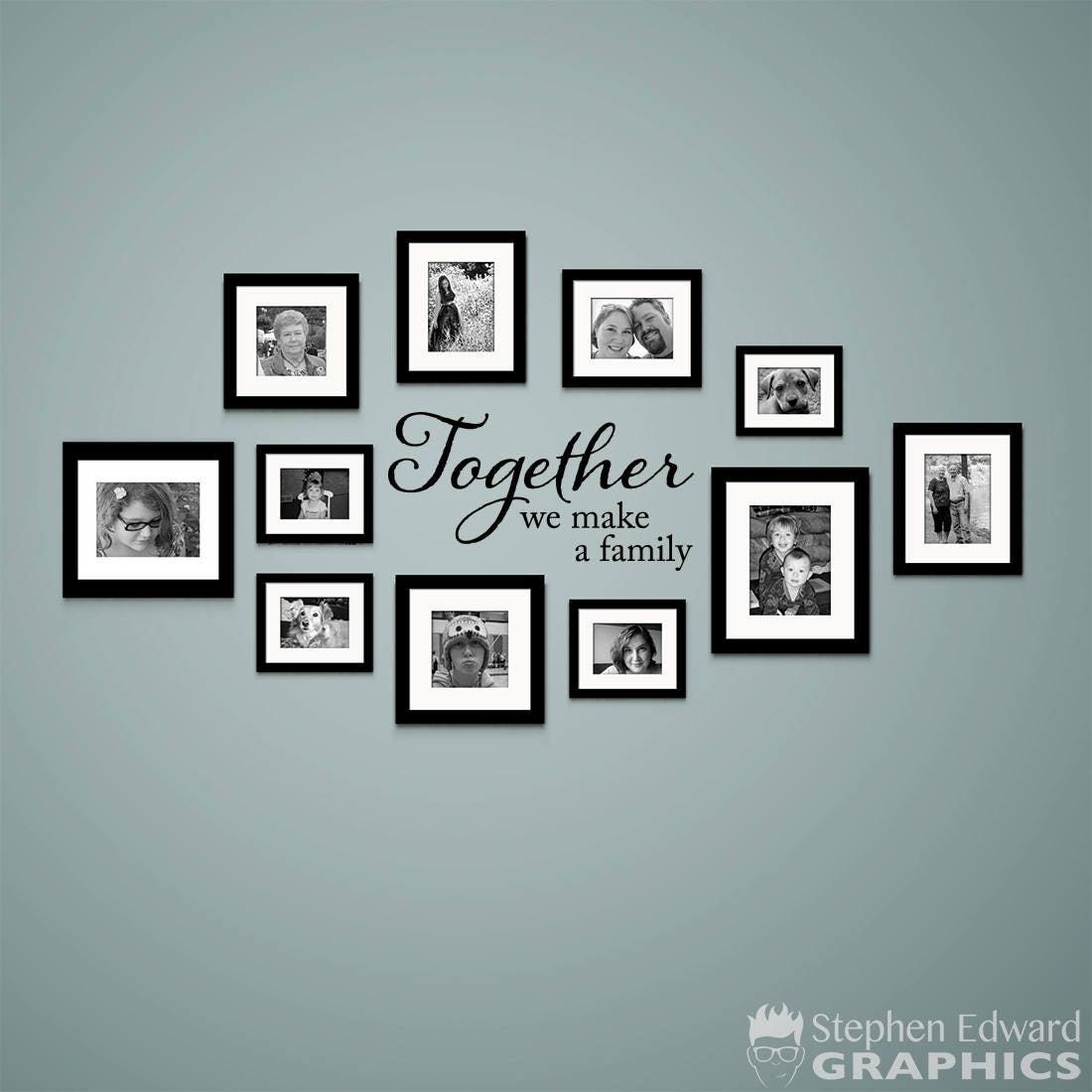 Together we make a family Decal | Family Wall Decor | Photo Wall | Ver. 2