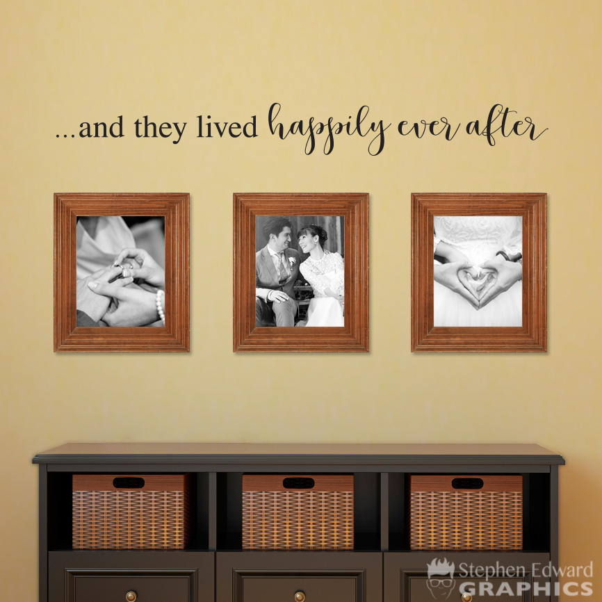 And they lived Happily Ever After Decal | Gallery Wall Decor | Vinyl